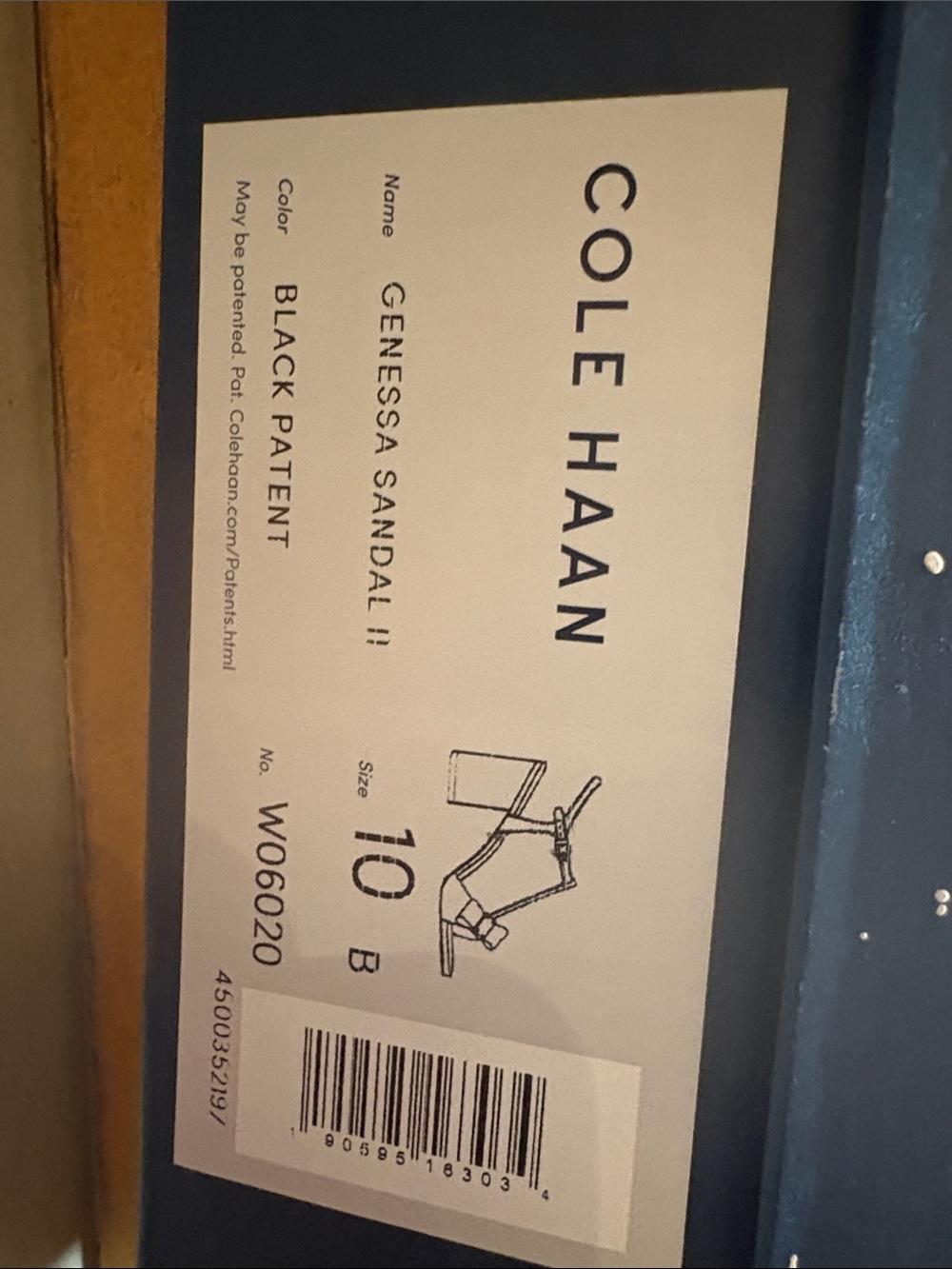 Cole Haan patent leather sandal